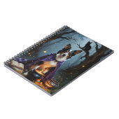 オーストラリアのケパイお洒落ドッグ絵を描ハロウィン ノートブック (左側)