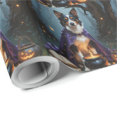 オーストラリアのケパイお洒落ドッグ絵を描ハロウィン ラッピングペーパー (ロールコーナー)