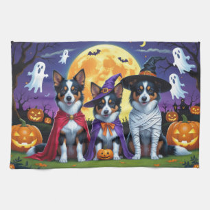 オーストラリアのケパイズドッグスパンプキンハロウィンおもしろい キッチンタオル