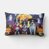 オーストラリアのケパイズドッグスパンプキンハロウィンおもしろい ランバークッション (裏面)