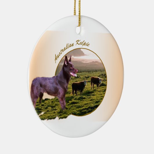 オーストラリアのケルパイアートギフト セラミックオーナメント (右)