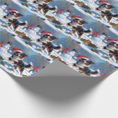 オーストラリアのケルパイクリスマスフェスティバル雪のシーン ラッピングペーパー (角)