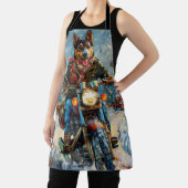 オーストラリアのケルパイドッグがオートバイクリスマスに乗る エプロン (インサイチュ)