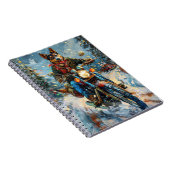 オーストラリアのケルパイドッグがオートバイクリスマスに乗る ノートブック (右側)