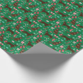 オーストラリアのケルパイドッグクリスマス ラッピングペーパー (角)