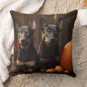 オーストラリアのケルパイパピー秋の喜びカボチャ クッション (ブランケット)