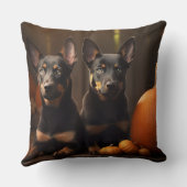 オーストラリアのケルパイパピー秋の喜びカボチャ クッション (裏面)