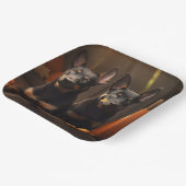 オーストラリアのケルパイパピー秋の喜びカボチャ ペーパープレート (傾斜あり)