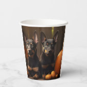 オーストラリアのケルパイパピー秋の喜びカボチャ 紙コップ (裏面)