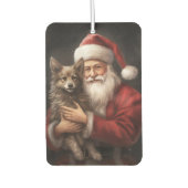 オーストラリアのケルピーとサンタクロースのクリスマス カーエアーフレッシュナー