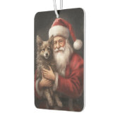 オーストラリアのケルピーとサンタクロースのクリスマス カーエアーフレッシュナー (左)
