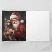 オーストラリアのケルピーとサンタクロースのクリスマス カード (内部)