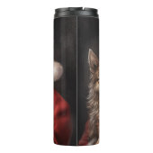 オーストラリアのケルピーとサンタクロースのクリスマス タンブラー (裏面)