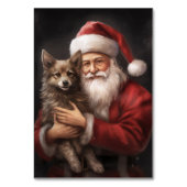 オーストラリアのケルピーとサンタクロースのクリスマス テーブルナンバー (裏面)