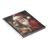 オーストラリアのケルピーとサンタクロースのクリスマス ノートパッド (アングル)