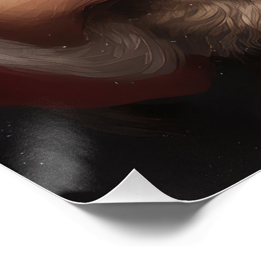 オーストラリアのケルピーとサンタクロースのクリスマス ポスター (コーナー)