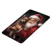 オーストラリアのケルピーとサンタクロースのクリスマス マグネット (左側)