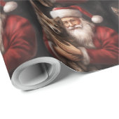 オーストラリアのケルピーとサンタクロースのクリスマス ラッピングペーパー (ロールコーナー)