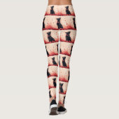 オーストラリアのケルピーとバラ – バレンタインデー レギンス (裏面)