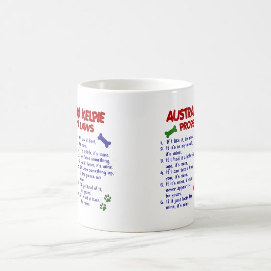 オーストラリアのケルピーの特性の法律2 コーヒーマグカップ (中央)