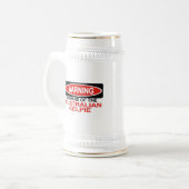 オーストラリアのケルピーの用心して下さい ビールジョッキ (正面左)