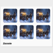 オーストラリアのケルピーススノースイスクリスマスデコール スクエアシール (シート)