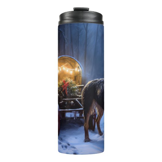 オーストラリアのケルピーススノースイスクリスマスデコール タンブラー (正面)