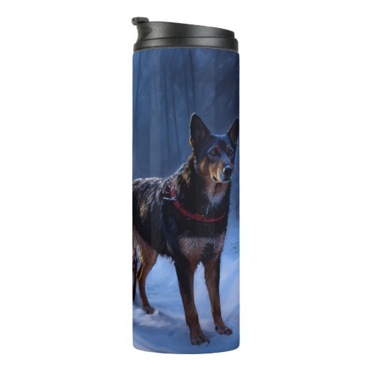 オーストラリアのケルピーススノースイスクリスマスデコール タンブラー (回転右)