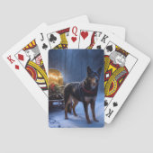 オーストラリアのケルピーススノースイスクリスマスデコール トランプ (裏面)