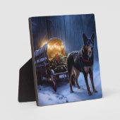 オーストラリアのケルピーススノースイスクリスマスデコール フォトプラーク (正面)