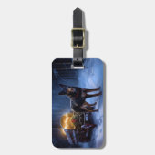 オーストラリアのケルピーススノースイスクリスマスデコール ラゲッジタグ (正面縦)