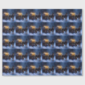 オーストラリアのケルピーススノースイスクリスマスデコール ラッピングペーパー (フラット)