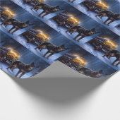 オーストラリアのケルピーススノースイスクリスマスデコール ラッピングペーパー (角)