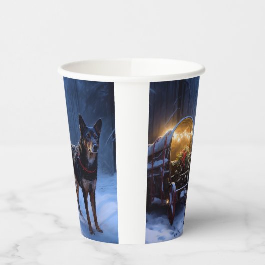 オーストラリアのケルピーススノースイスクリスマスデコール 紙コップ (左)