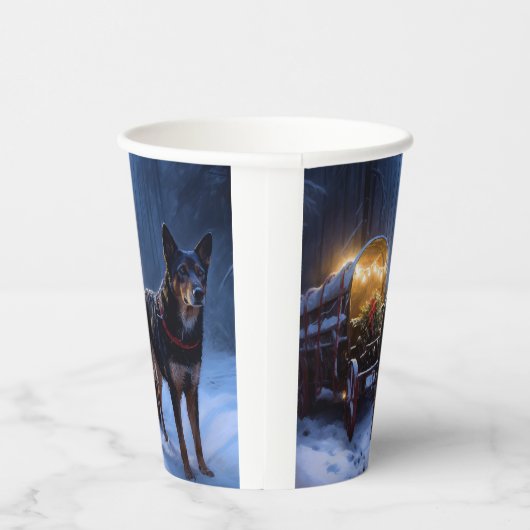 オーストラリアのケルピーススノースイスクリスマスデコール 紙コップ (右)