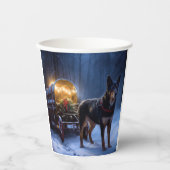 オーストラリアのケルピーススノースイスクリスマスデコール 紙コップ (正面)