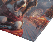 オーストラリアのケルピー犬ローラーコースターのクリスマス カッティングボード (角)