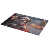 オーストラリアのケルピー犬ローラーコースターのクリスマス カッティングボード (角)