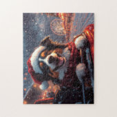 オーストラリアのケルピー犬ローラーコースターのクリスマス ジグソーパズル (縦)