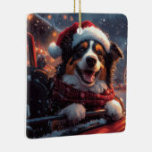 オーストラリアのケルピー犬ローラーコースターのクリスマス セラミックオーナメント (右)