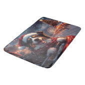 オーストラリアのケルピー犬ローラーコースターのクリスマス バスマット (アングル)