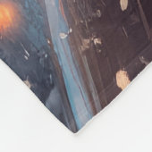 オーストラリアのケルピー犬ローラーコースターのクリスマス フリースブランケット (角)