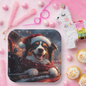 オーストラリアのケルピー犬ローラーコースターのクリスマス ペーパープレート (パーティー)