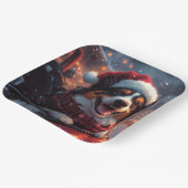 オーストラリアのケルピー犬ローラーコースターのクリスマス ペーパープレート (傾斜あり)