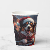 オーストラリアのケルピー犬ローラーコースターのクリスマス 紙コップ (裏面)