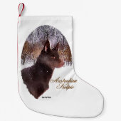 オーストラリアのケルピー・クリスマス スモールクリスマスストッキング (正面)