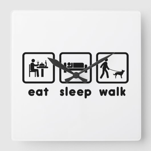 オーストラリアのケルピー スクエア壁時計 (正面)