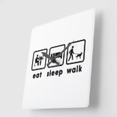 オーストラリアのケルピー スクエア壁時計 (傾斜)