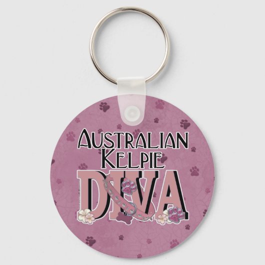 オーストラリアのケルピーDIVA キーホルダー (正面)