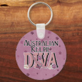 オーストラリアのケルピーDIVA キーホルダー (正面)